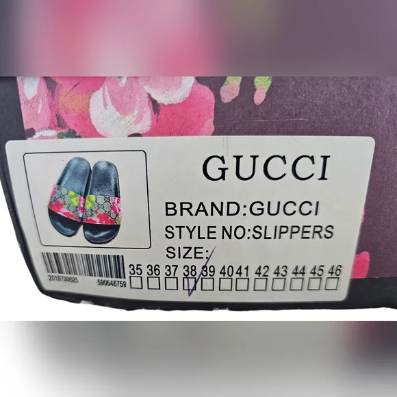 Gucci Women's Black Floral Slides/slippers Size 38/7½, Worn Once! - Picture 10 of 10